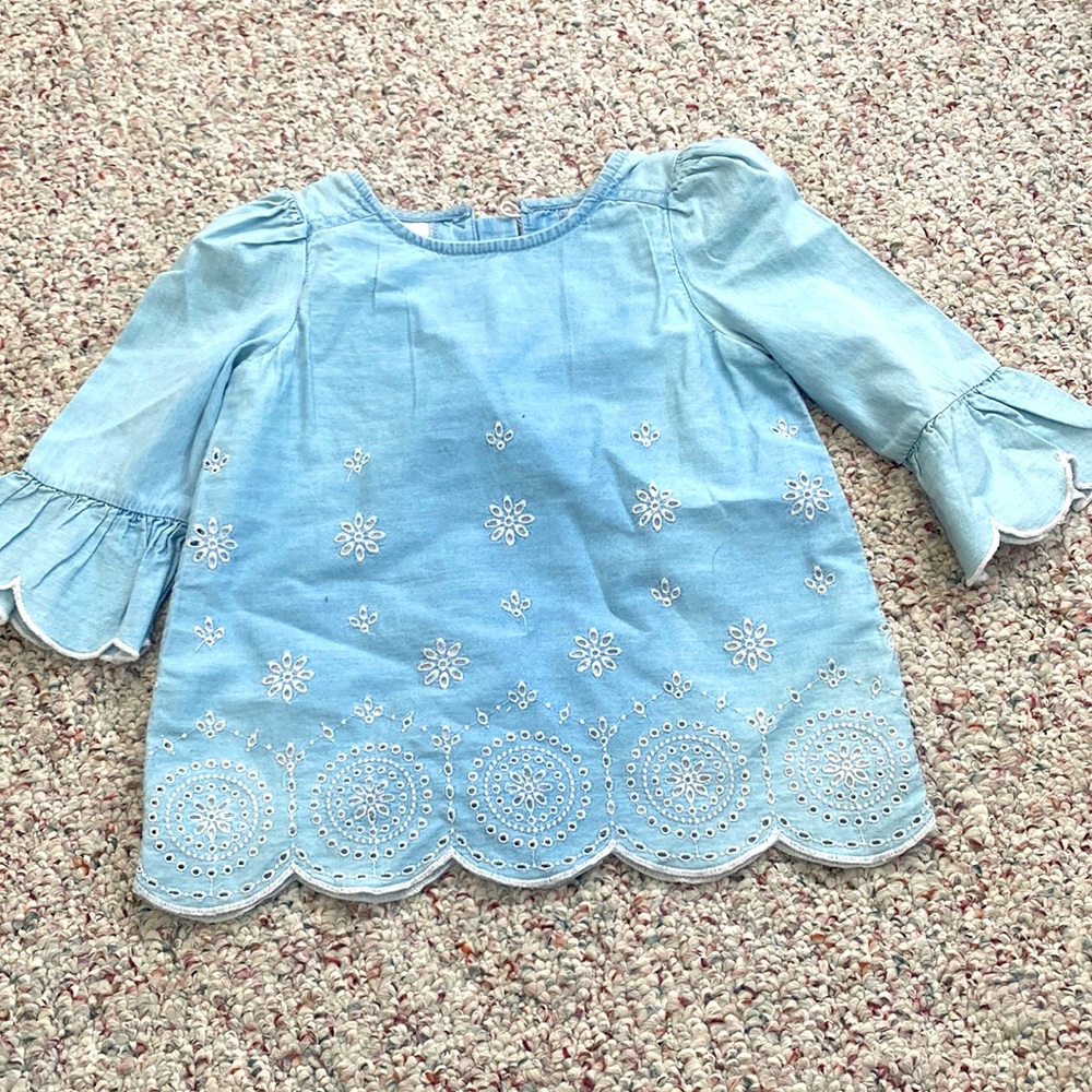 Nwot Cynthia rowley 4t eyelet chambray shirt